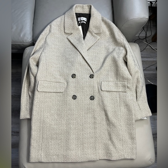NWT - Mango Women’s Double Breasted Wool Blended Coat - Size M - Picture 5 of 15